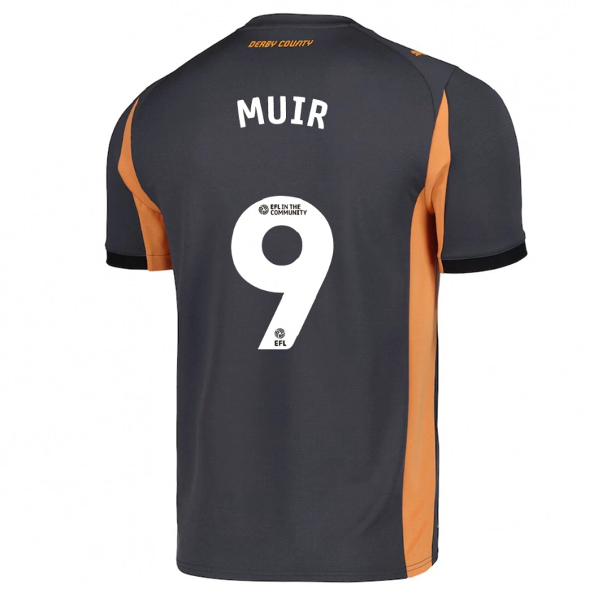 Danxen Dames Chene Muir #9 Grijs Oranje Zwart Uitshirt Uittenue 2025/26 T-Shirt