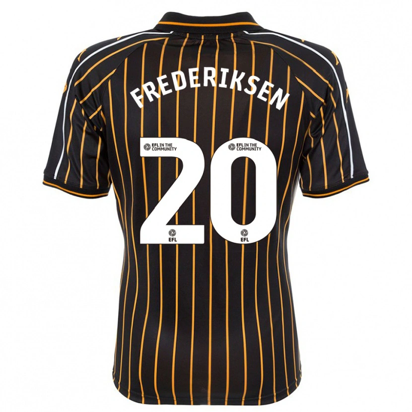 Danxen Dames Abbey Frederiksen #20 Wit Zwart Uitshirt Uittenue 2025/26 T-Shirt