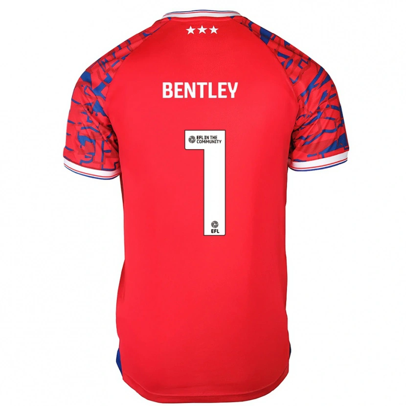 Danxen Dames Josh Bentley #1 Rood Blauw Uitshirt Uittenue 2025/26 T-Shirt