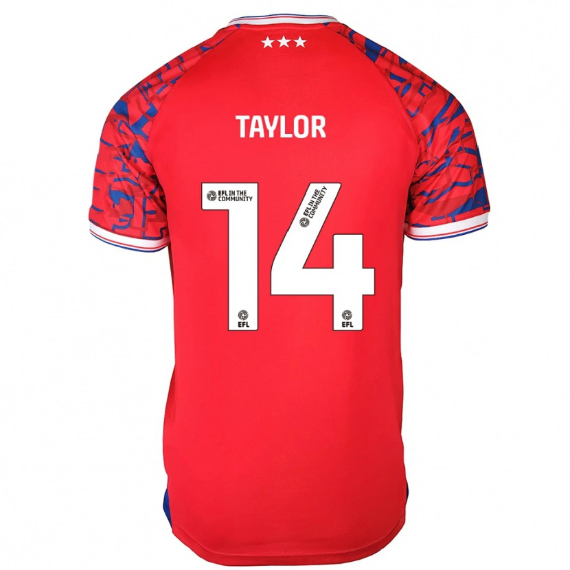 Danxen Dames Jack Taylor #14 Rood Blauw Uitshirt Uittenue 2025/26 T-Shirt