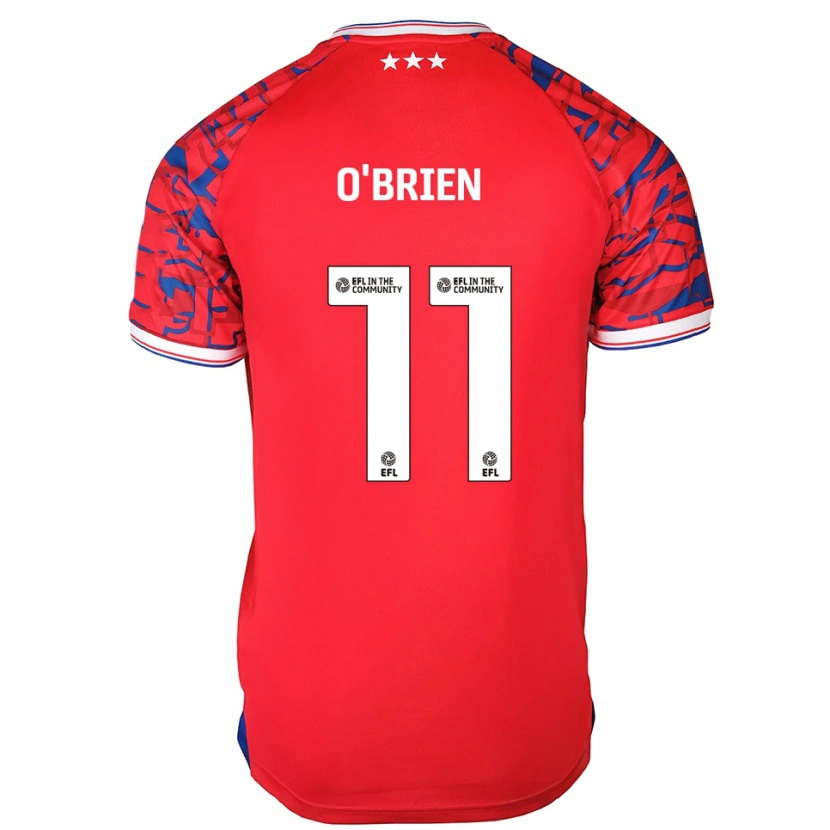 Danxen Dames Lucy O'brien #11 Rood Blauw Uitshirt Uittenue 2025/26 T-Shirt