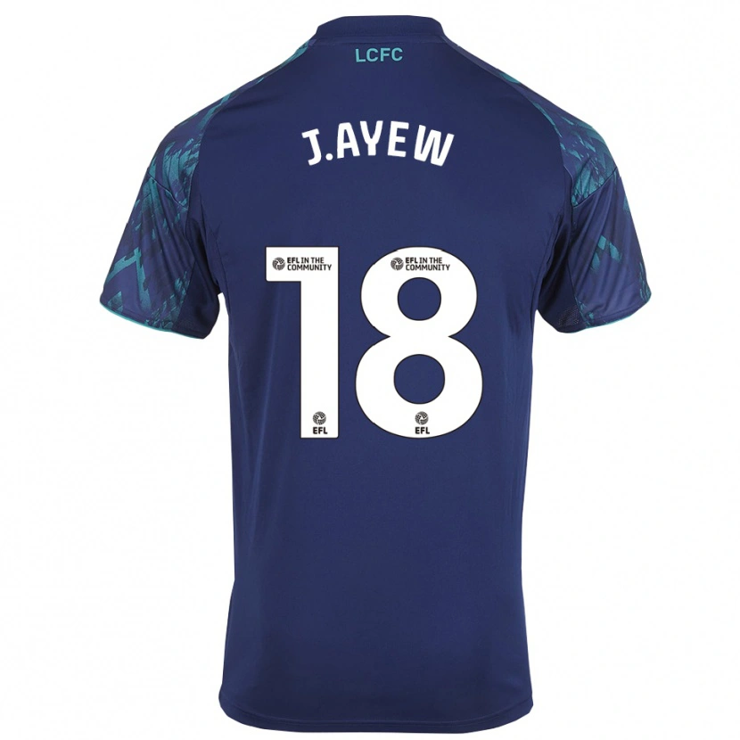 Danxen Dames Jordan Ayew #18 Marine Groen Wit Uitshirt Uittenue 2025/26 T-Shirt