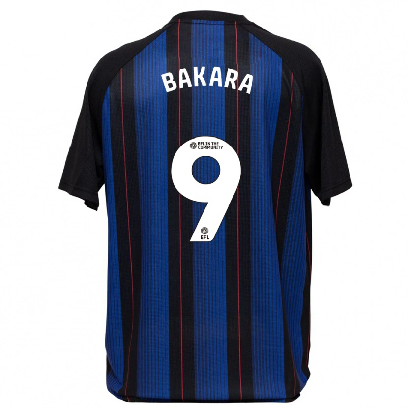 Danxen Dames Hakeem Bakara #9 Blauw Zwart Uitshirt Uittenue 2025/26 T-Shirt