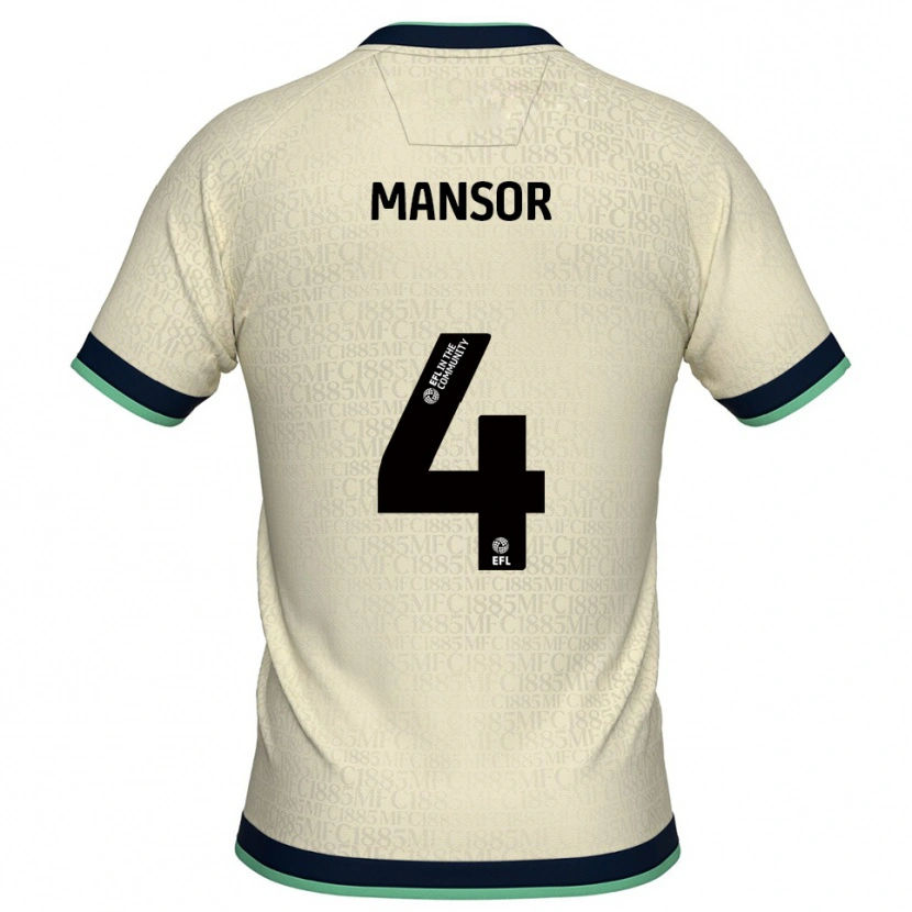 Danxen Dames Elias Mansor #4 Champagne Marine Uitshirt Uittenue 2025/26 T-Shirt