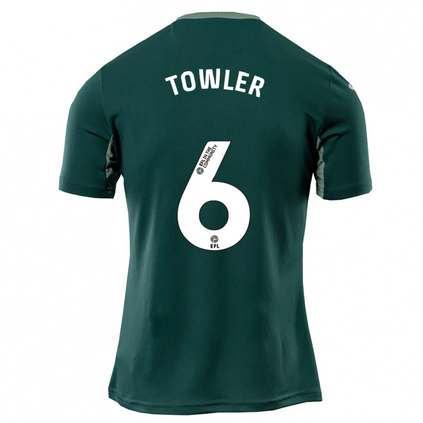 Danxen Dames Luke Towler #6 Groen Wit Paars Uitshirt Uittenue 2025/26 T-Shirt