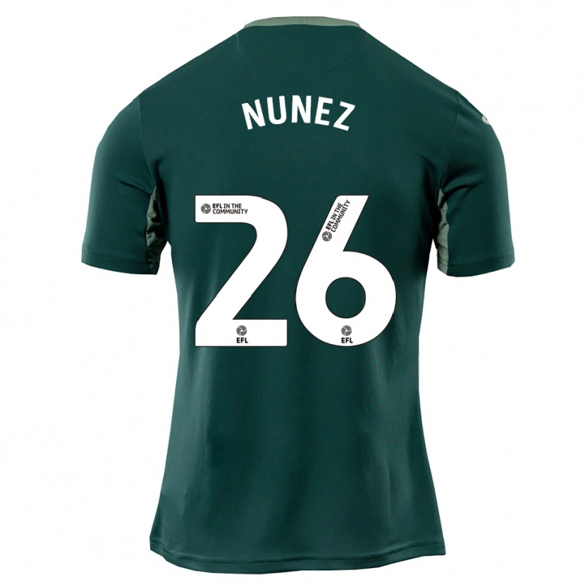 Danxen Dames Marcelino Núñez #26 Groen Wit Paars Uitshirt Uittenue 2025/26 T-Shirt