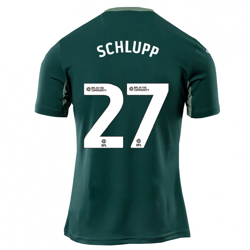 Danxen Dames Jeffrey Schlupp #27 Groen Wit Paars Uitshirt Uittenue 2025/26 T-Shirt