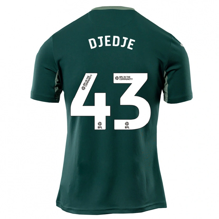 Danxen Dames Uriah Djedje #43 Groen Wit Paars Uitshirt Uittenue 2025/26 T-Shirt
