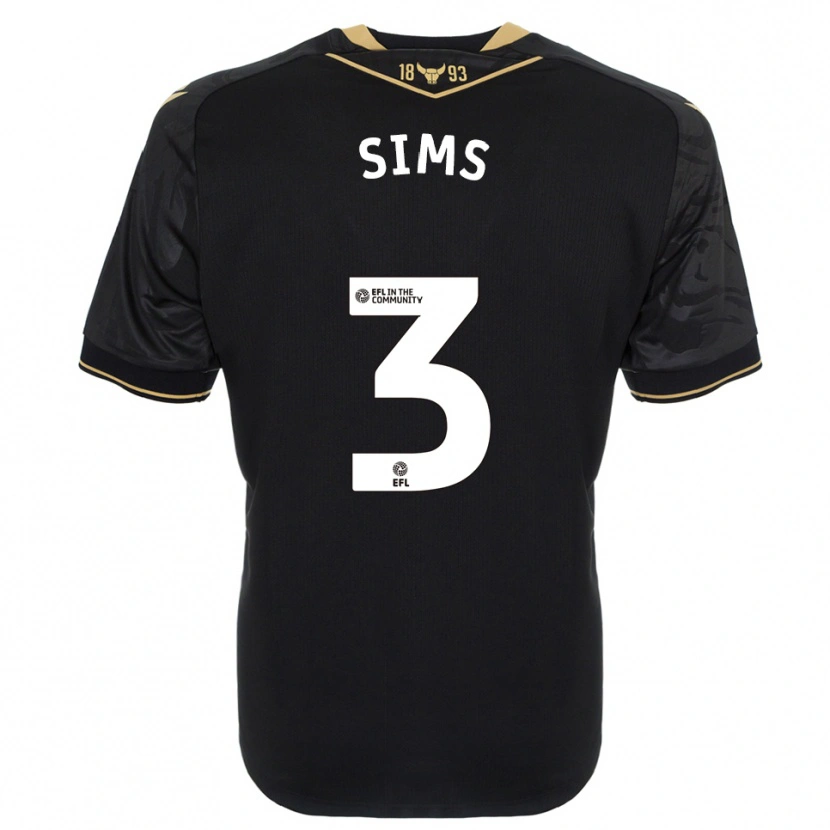Danxen Dames Gemma Sims #3 Zwart Goud Uitshirt Uittenue 2025/26 T-Shirt