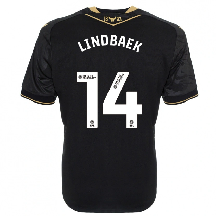 Danxen Dames Adele Lindbaek #14 Zwart Goud Uitshirt Uittenue 2025/26 T-Shirt