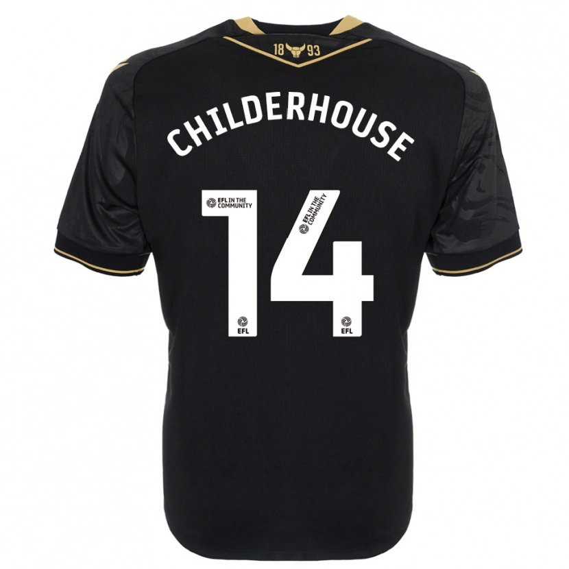 Danxen Dames Molly Childerhouse #14 Zwart Goud Uitshirt Uittenue 2025/26 T-Shirt