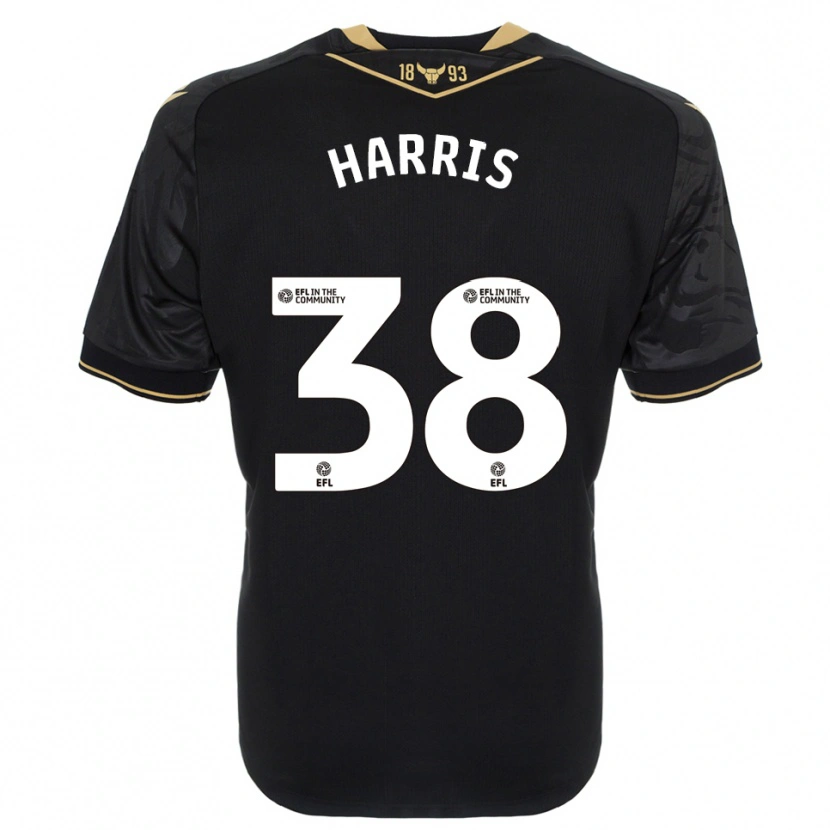 Danxen Dames Luke Harris #38 Zwart Goud Uitshirt Uittenue 2025/26 T-Shirt