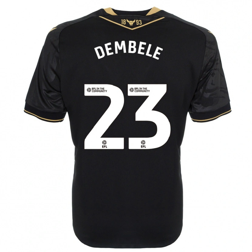 Danxen Dames Siriki Dembélé #23 Zwart Goud Uitshirt Uittenue 2025/26 T-Shirt