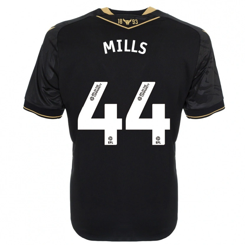 Danxen Dames Stanley Mills #44 Zwart Goud Uitshirt Uittenue 2025/26 T-Shirt