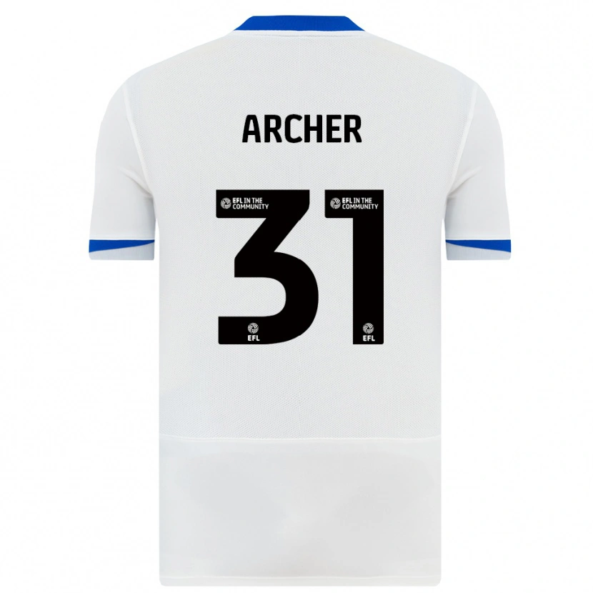 Danxen Dames Jordan Archer #31 Wit Zwart Uitshirt Uittenue 2025/26 T-Shirt