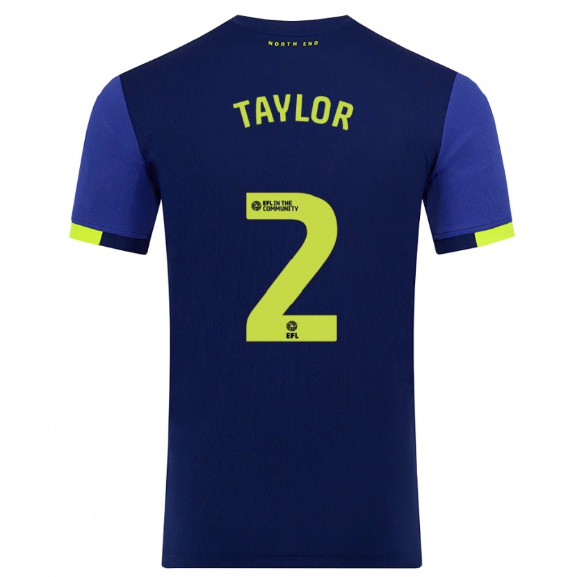 Danxen Dames Alex Taylor #2 Marine Geel Uitshirt Uittenue 2025/26 T-Shirt