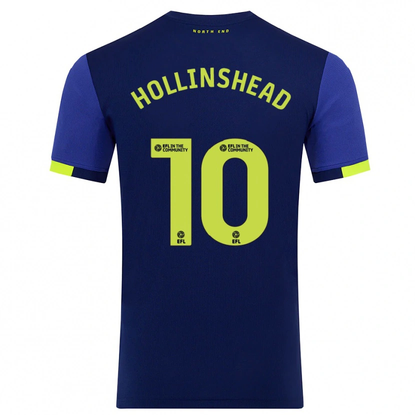 Danxen Dames Emily Hollinshead #10 Marine Geel Uitshirt Uittenue 2025/26 T-Shirt