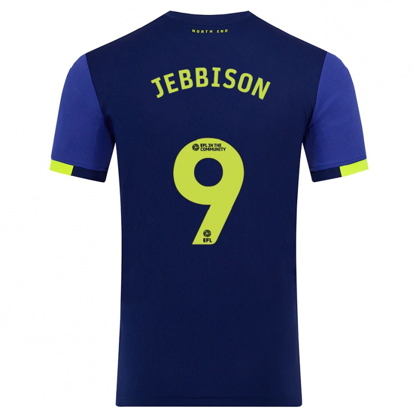 Danxen Dames Daniel Jebbison #9 Marine Geel Uitshirt Uittenue 2025/26 T-Shirt