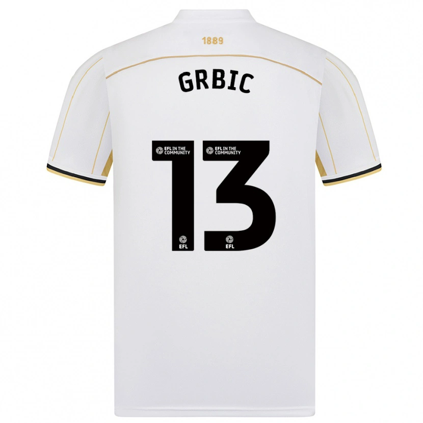Danxen Dames Ivo Grbic #13 Wit Goud Uitshirt Uittenue 2025/26 T-Shirt