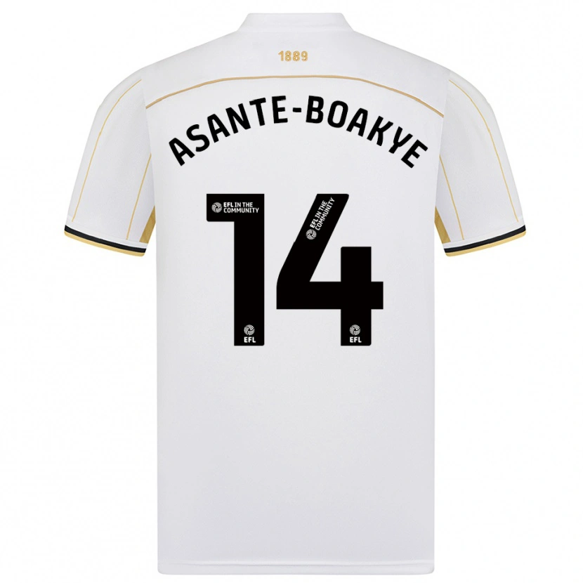 Danxen Dames Max Asante-Boakye #14 Wit Goud Uitshirt Uittenue 2025/26 T-Shirt