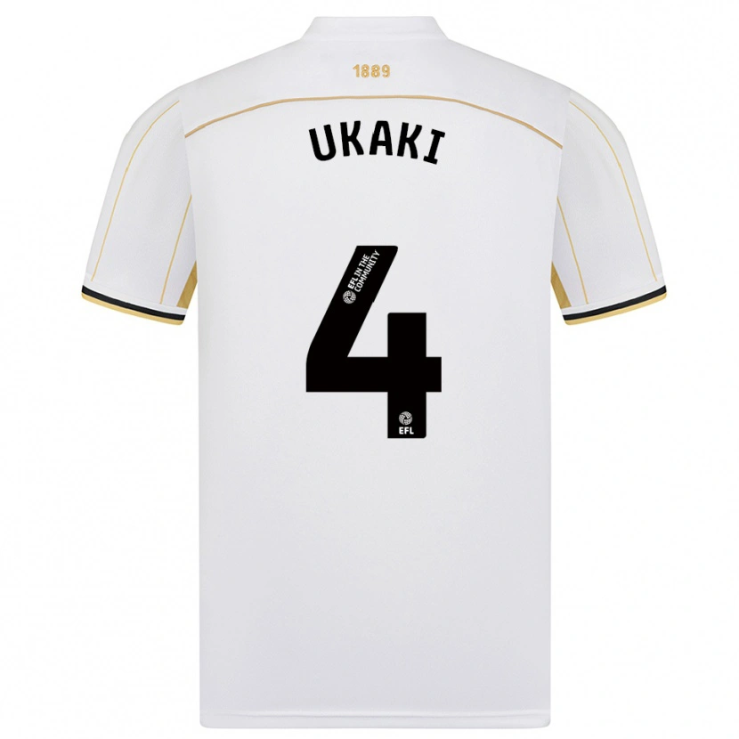 Danxen Dames Ehije Ukaki #4 Wit Goud Uitshirt Uittenue 2025/26 T-Shirt