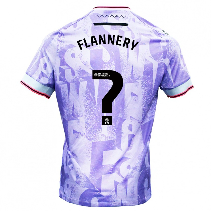 Danxen Dames Cian Flannery #0 Lila Wit Uitshirt Uittenue 2025/26 T-Shirt