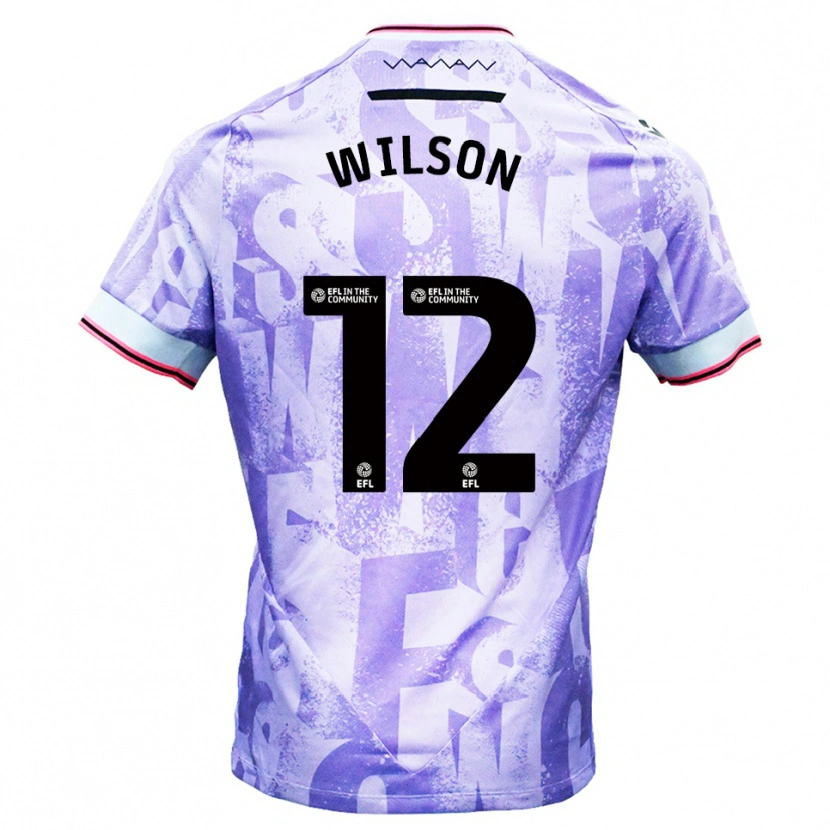 Danxen Dames Ryan Wilson #12 Lila Wit Uitshirt Uittenue 2025/26 T-Shirt
