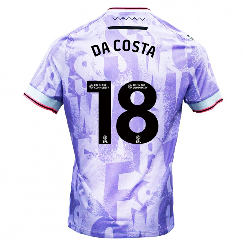Danxen Dames Daniel Da Costa #18 Lila Wit Uitshirt Uittenue 2025/26 T-Shirt