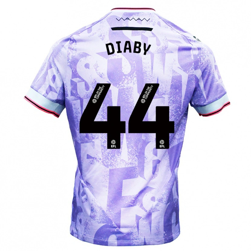 Danxen Dames Momo Diaby #44 Lila Wit Uitshirt Uittenue 2025/26 T-Shirt