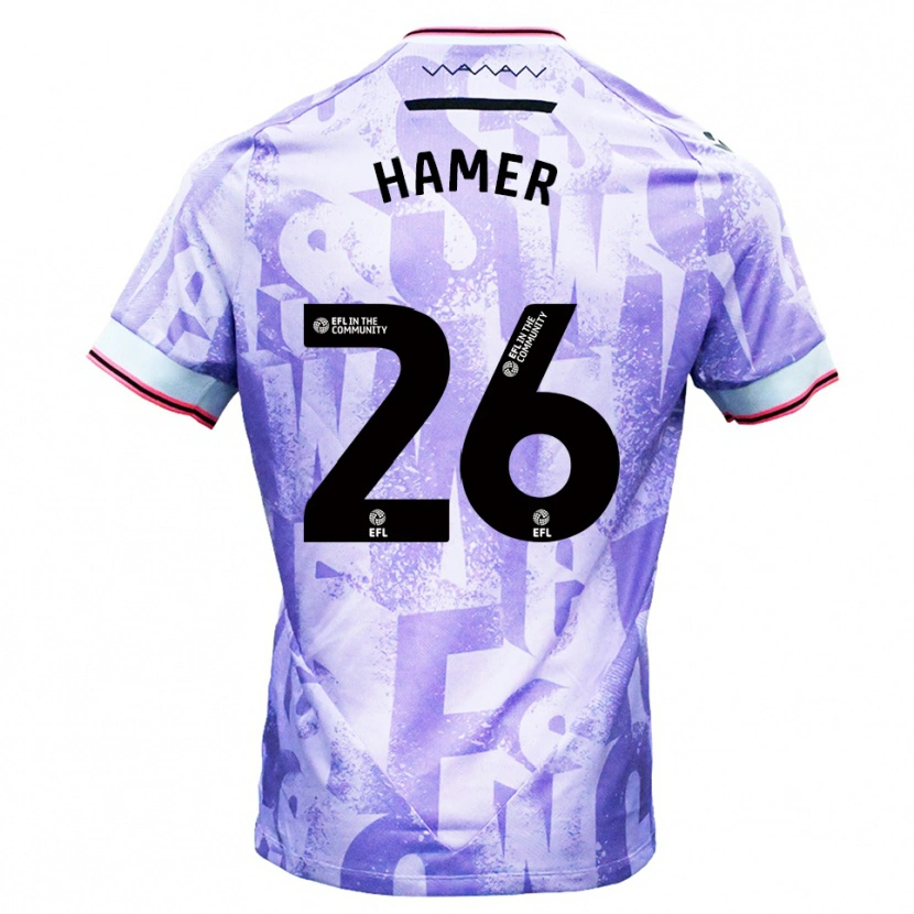 Danxen Dames Ben Hamer #26 Lila Wit Uitshirt Uittenue 2025/26 T-Shirt