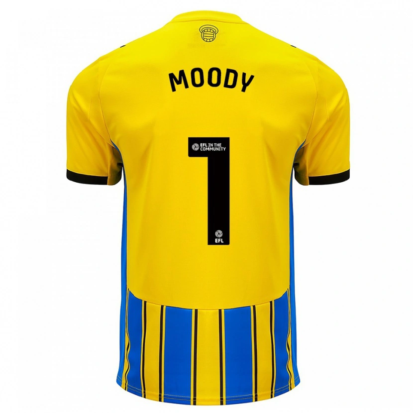Danxen Dames Dylan Moody #1 Blauw Geel Uitshirt Uittenue 2025/26 T-Shirt