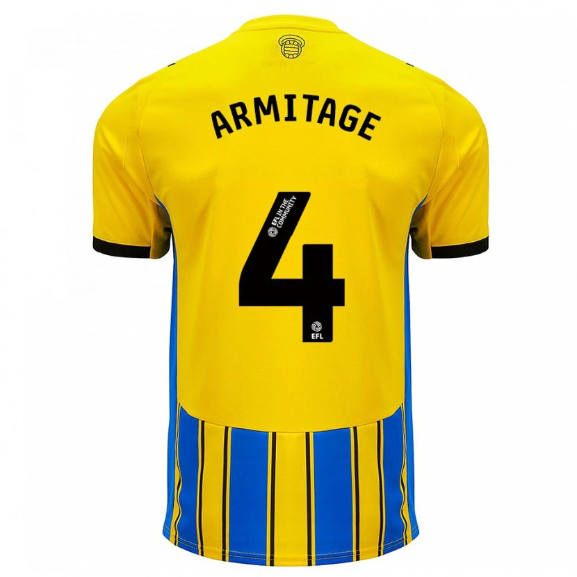 Danxen Dames Will Armitage #4 Blauw Geel Uitshirt Uittenue 2025/26 T-Shirt