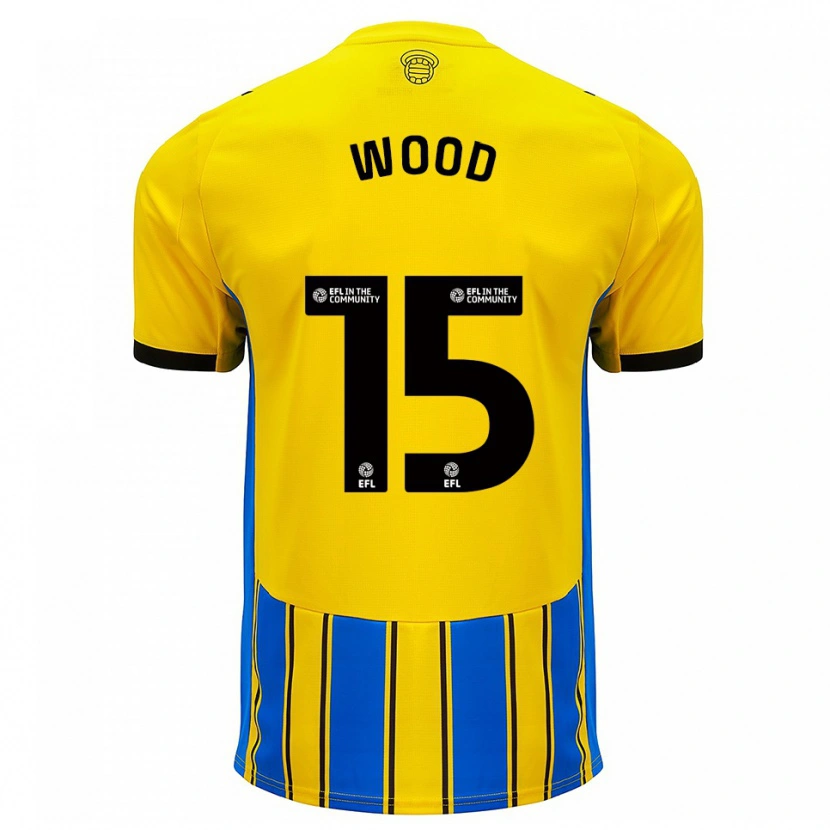 Danxen Dames Nathan Wood #15 Blauw Geel Uitshirt Uittenue 2025/26 T-Shirt