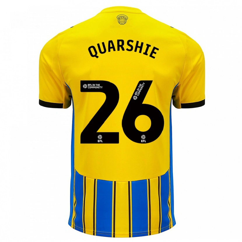 Danxen Dames Joshua Quarshie #26 Blauw Geel Uitshirt Uittenue 2025/26 T-Shirt