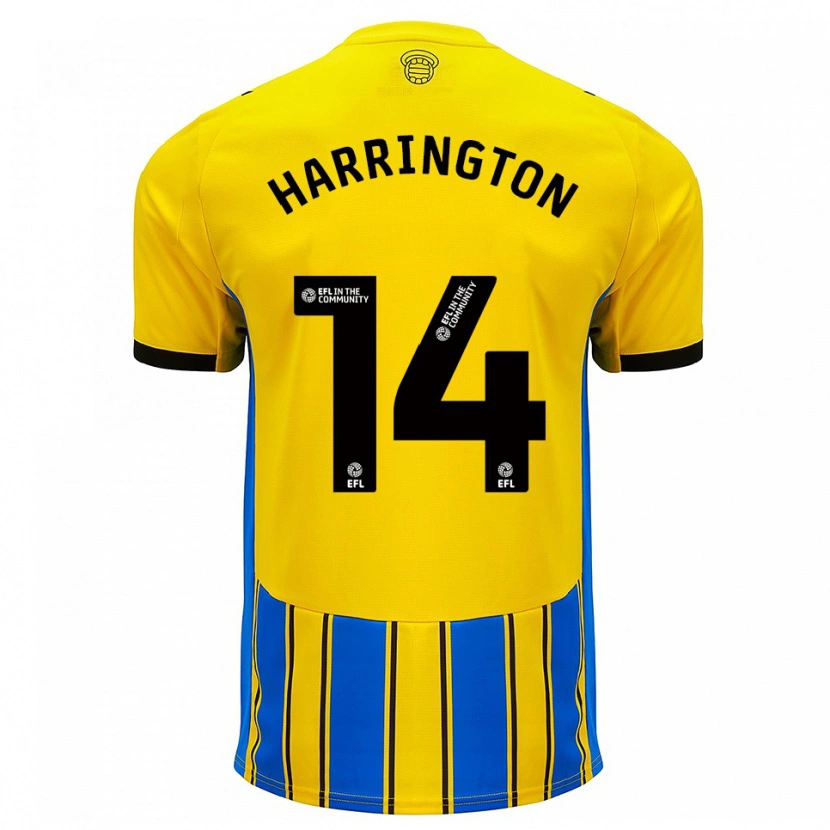Danxen Dames Harry Harrington #14 Blauw Geel Uitshirt Uittenue 2025/26 T-Shirt