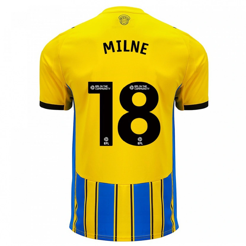 Danxen Dames Isabel Milne #18 Blauw Geel Uitshirt Uittenue 2025/26 T-Shirt