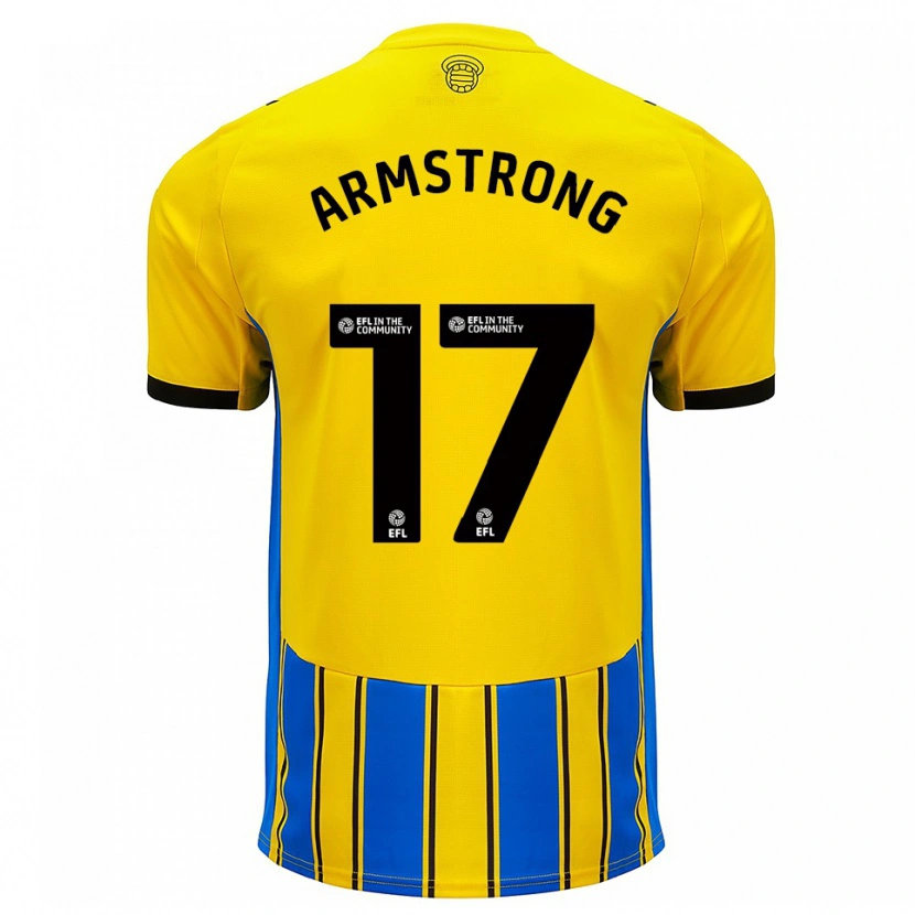 Danxen Dames Stuart Armstrong #17 Blauw Geel Uitshirt Uittenue 2025/26 T-Shirt