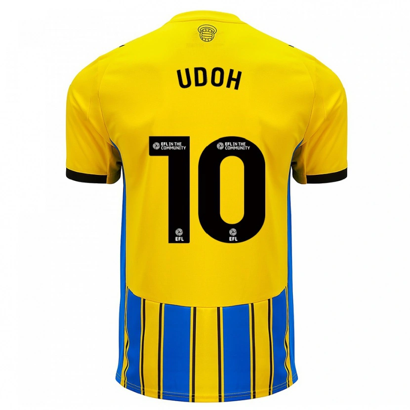 Danxen Dames Victor Udoh #10 Blauw Geel Uitshirt Uittenue 2025/26 T-Shirt