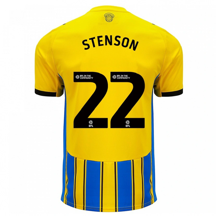 Danxen Dames Fran Stenson #22 Blauw Geel Uitshirt Uittenue 2025/26 T-Shirt