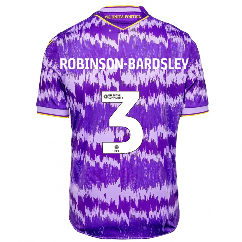 Danxen Dames Rocco Robinson-Bardsley #3 Paars Geel Uitshirt Uittenue 2025/26 T-Shirt