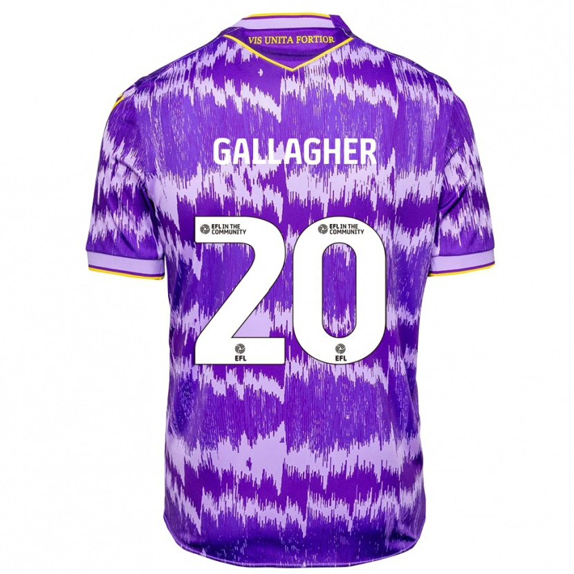 Danxen Dames Sam Gallagher #20 Paars Geel Uitshirt Uittenue 2025/26 T-Shirt
