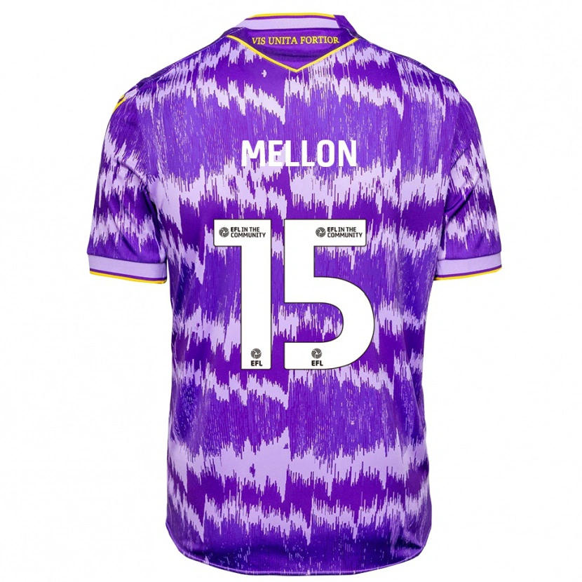 Danxen Dames Luke Mellon #15 Paars Geel Uitshirt Uittenue 2025/26 T-Shirt