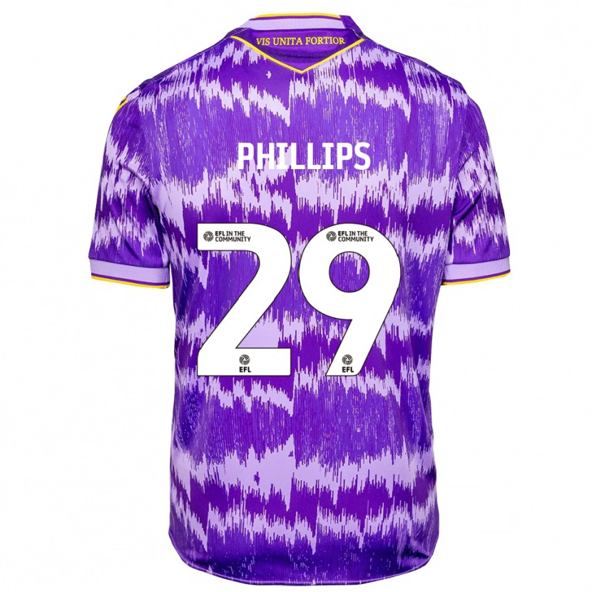 Danxen Dames D'margio Wright-Phillips #29 Paars Geel Uitshirt Uittenue 2025/26 T-Shirt