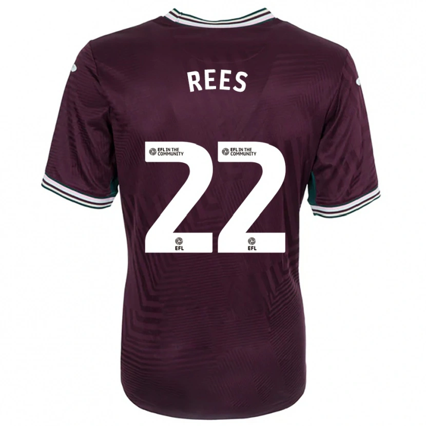 Danxen Dames Nia Rees #22 Roest Rood Wit Uitshirt Uittenue 2025/26 T-Shirt