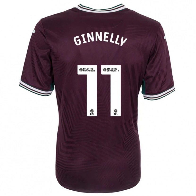 Danxen Dames Josh Ginnelly #11 Roest Rood Wit Uitshirt Uittenue 2025/26 T-Shirt
