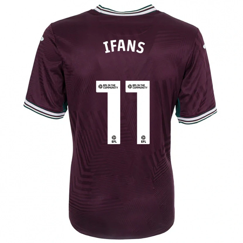 Danxen Dames Caio Ifans #11 Roest Rood Wit Uitshirt Uittenue 2025/26 T-Shirt