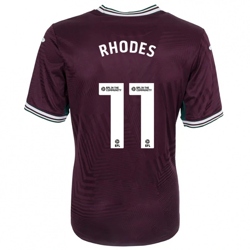Danxen Dames Kai Rhodes #11 Roest Rood Wit Uitshirt Uittenue 2025/26 T-Shirt
