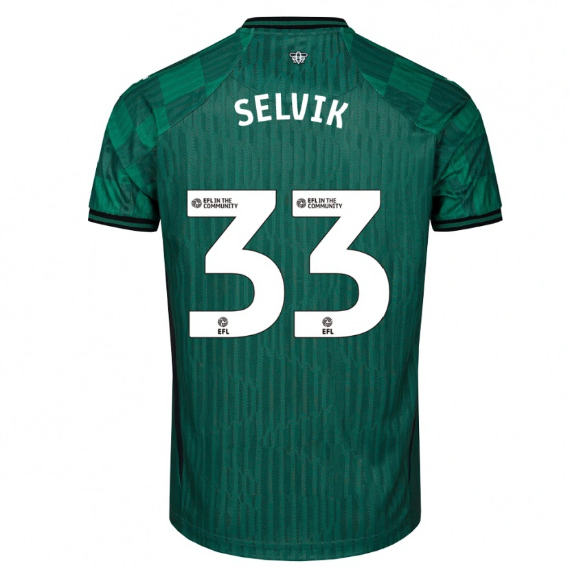 Danxen Dames Egil Selvik #33 Groen Zwart Uitshirt Uittenue 2025/26 T-Shirt