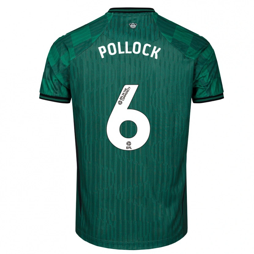 Danxen Dames Mattie Pollock #6 Groen Zwart Uitshirt Uittenue 2025/26 T-Shirt