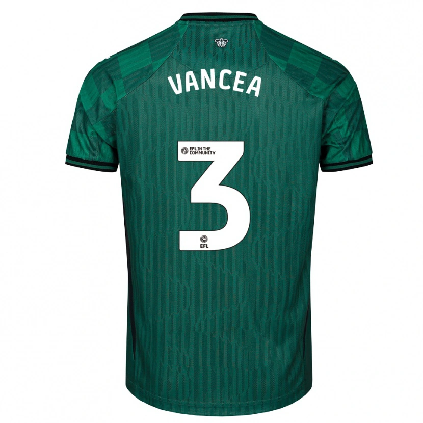 Danxen Dames Raul Vancea #3 Groen Zwart Uitshirt Uittenue 2025/26 T-Shirt